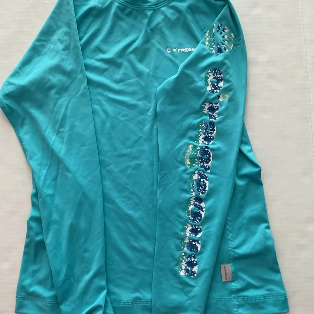 O’rageous Girls Two‎ Piece Swimsuit Set Shorts & Top Long Sleeve Blue